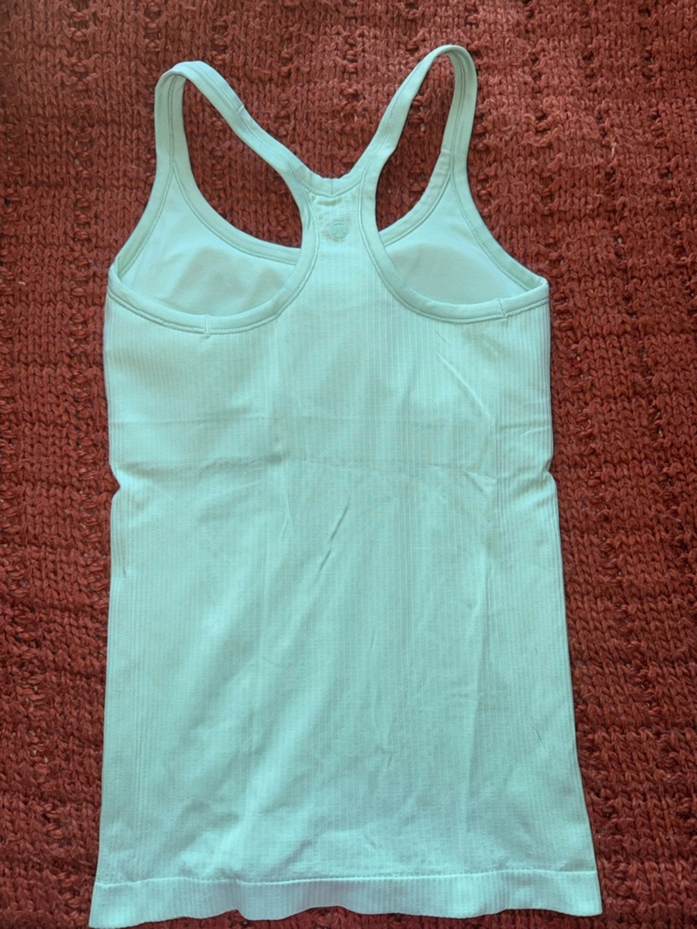 Lululemon Pair of Ribbed Tank Tops - Coral and Mint - Picture 3 of 7